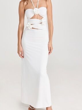 Maygel Colonel Cutout Halter Maxi Dress